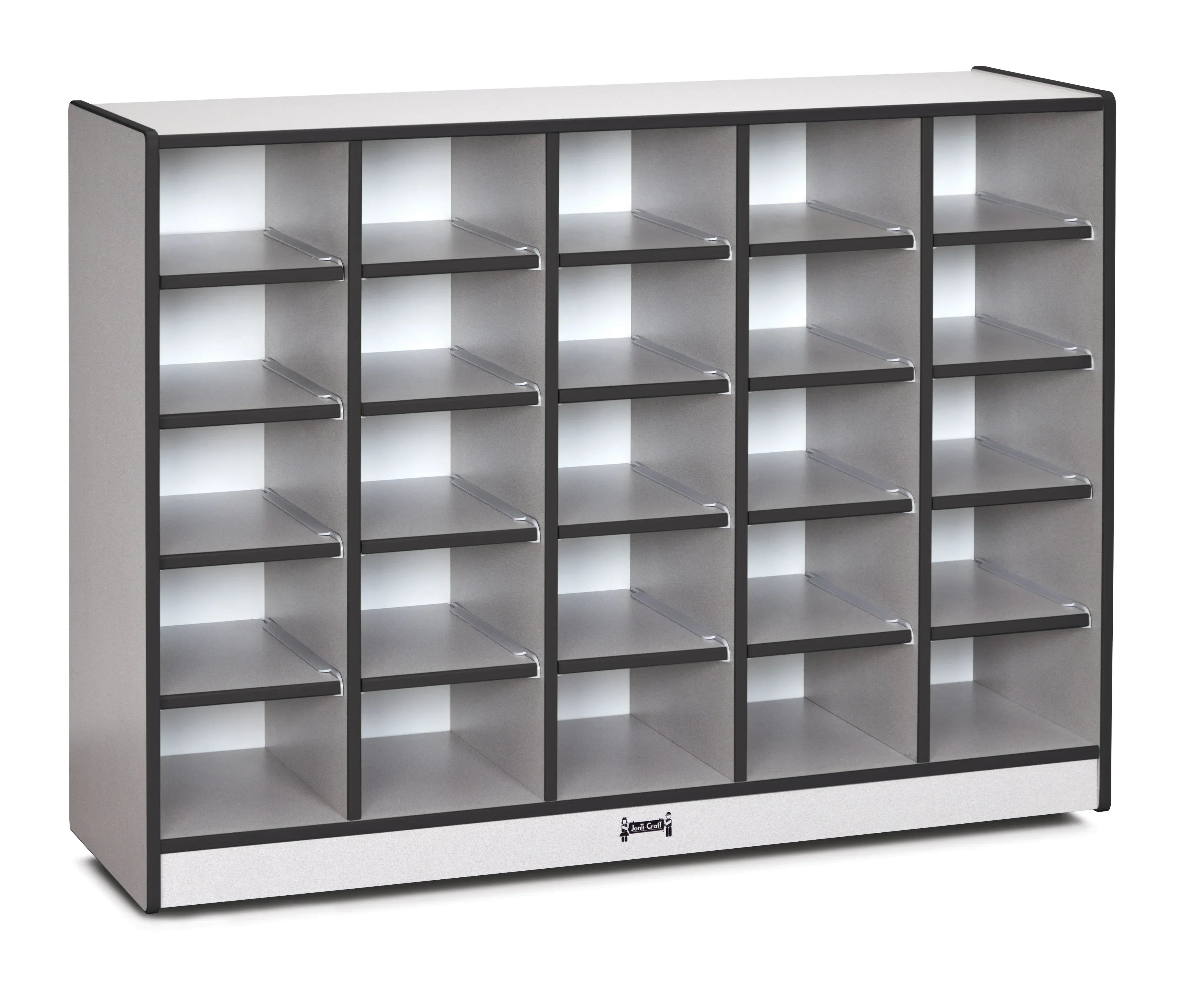 Rainbow Accents® 25 Cubbie-Tray Mobile Storage - with Trays - Black