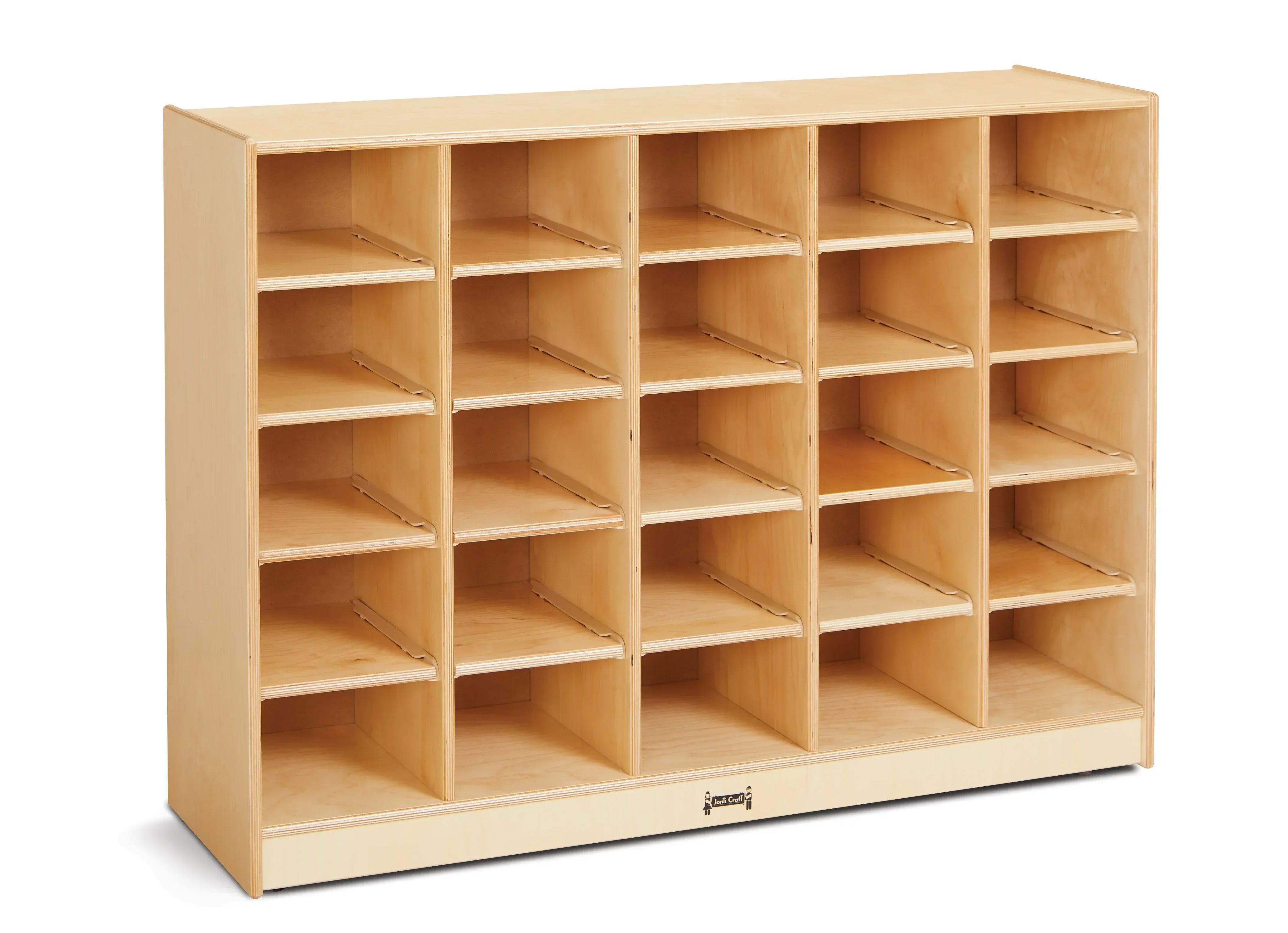 Jonti-Craft® 25 Cubbie-Tray Mobile Storage - without Trays - Plywood Back