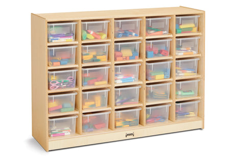 Jonti-Craft® 25 Cubbie-Tray Mobile Storage - with Clear Trays