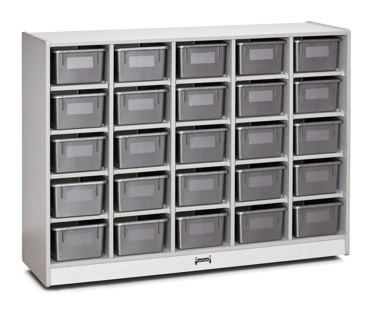 Rainbow Accents® 25 Cubbie-Tray Mobile Storage - with Trays - Gray