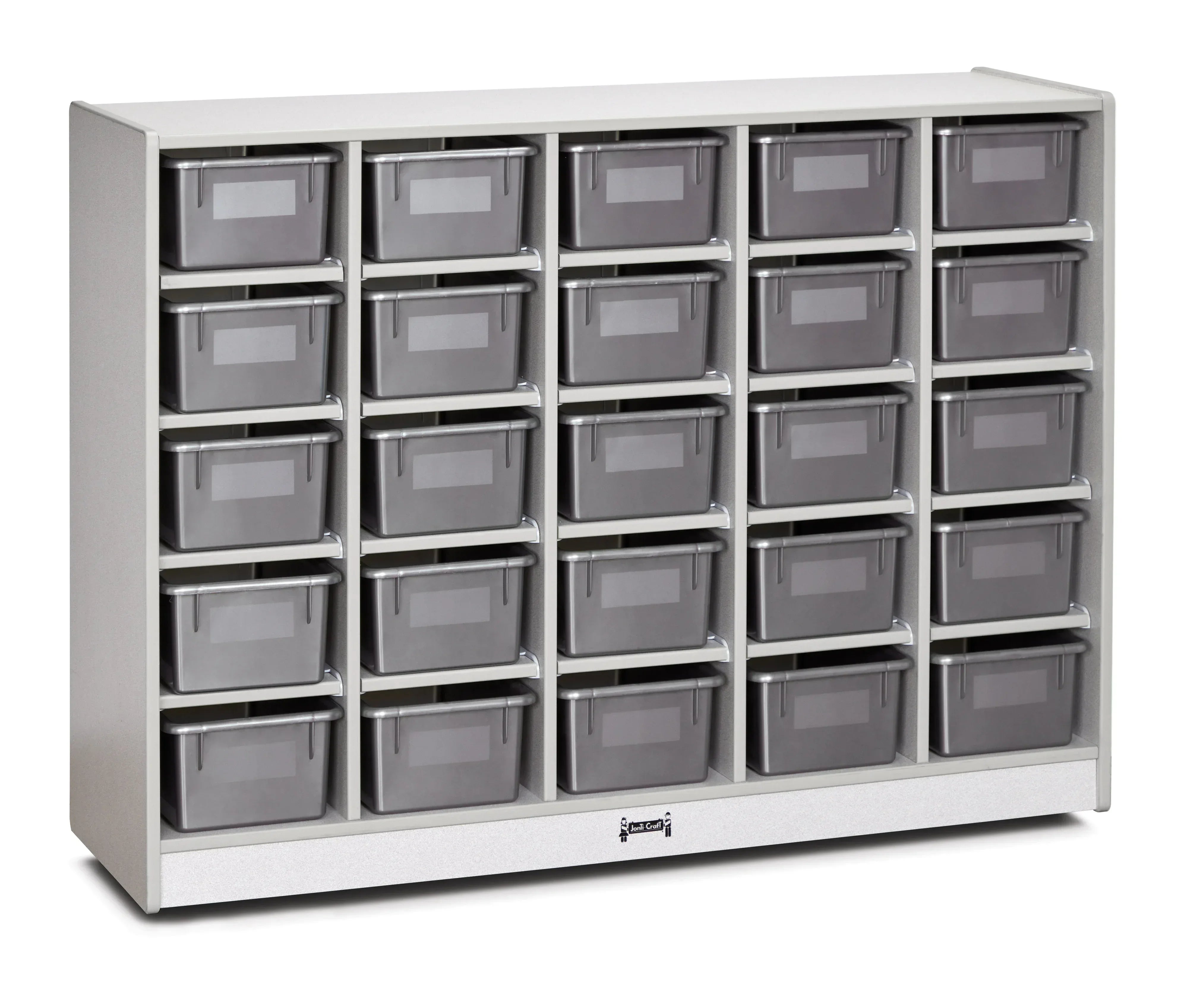 Rainbow Accents® 25 Cubbie-Tray Mobile Storage - with Trays - Gray
