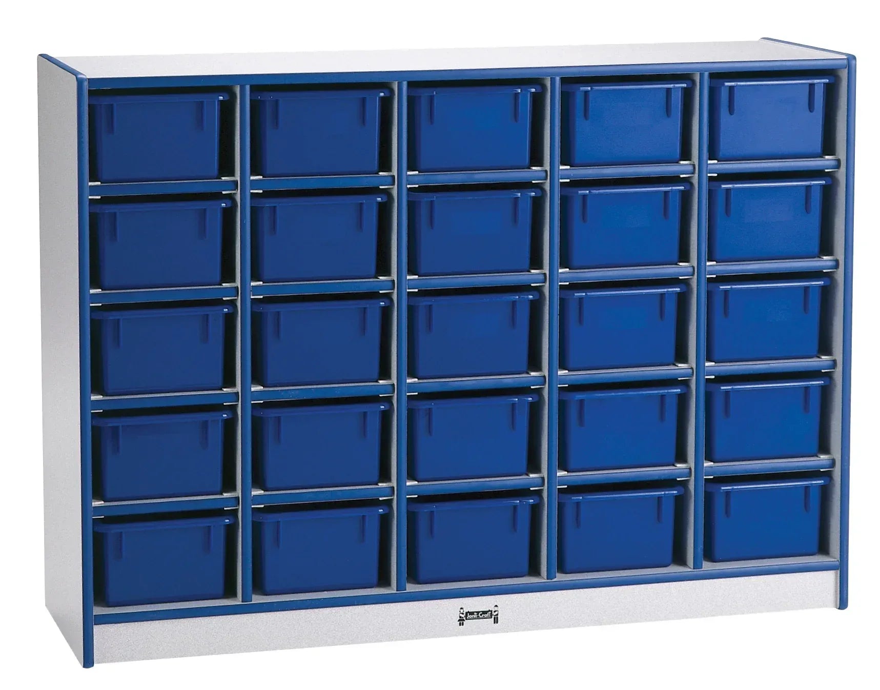 Rainbow Accents® 25 Cubbie-Tray Mobile Storage - with Trays - Blue