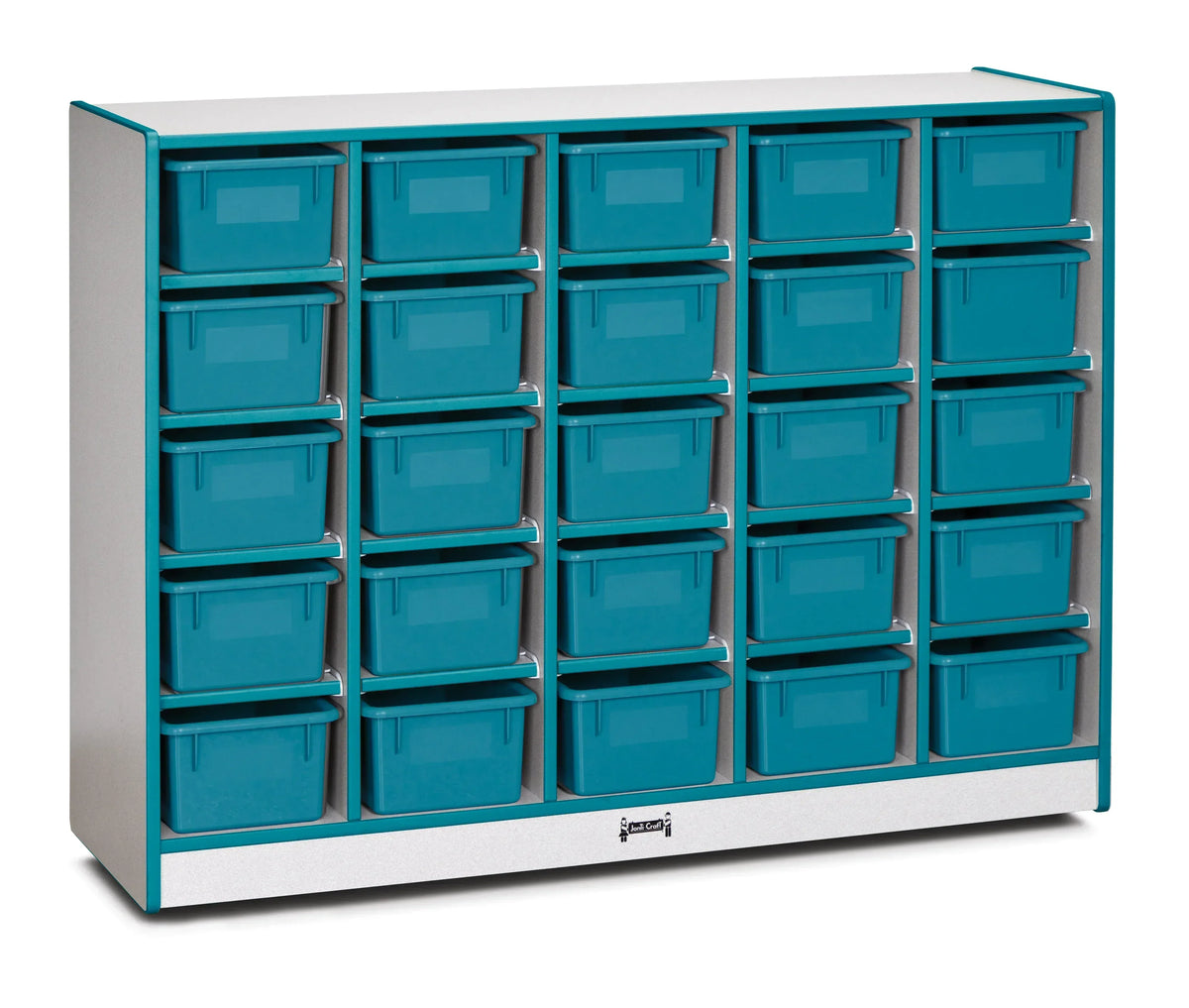 Rainbow Accents® 25 Cubbie-Tray Mobile Storage - without Trays - Teal