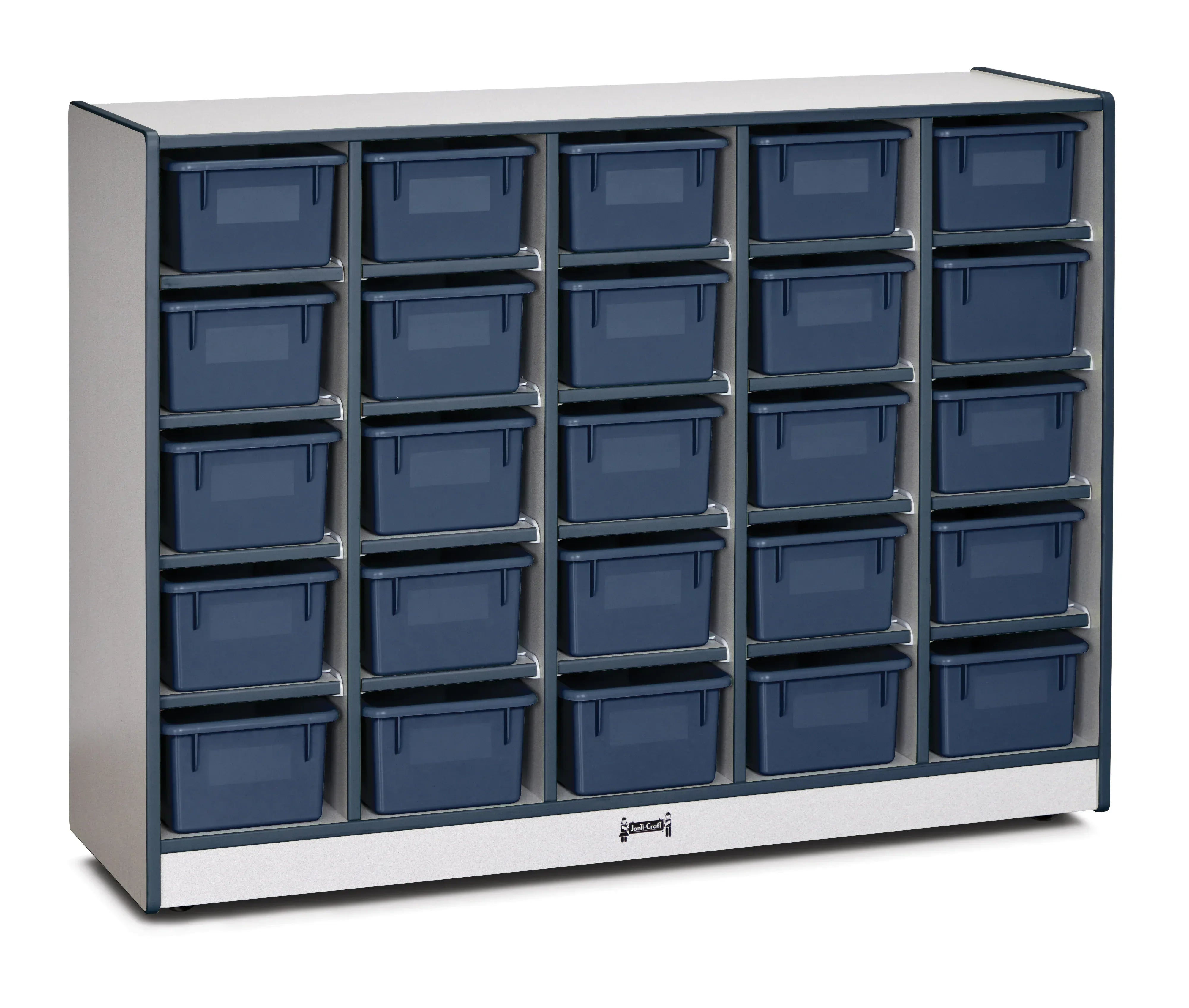 Rainbow Accents® 25 Cubbie-Tray Mobile Storage - with Trays - Navy