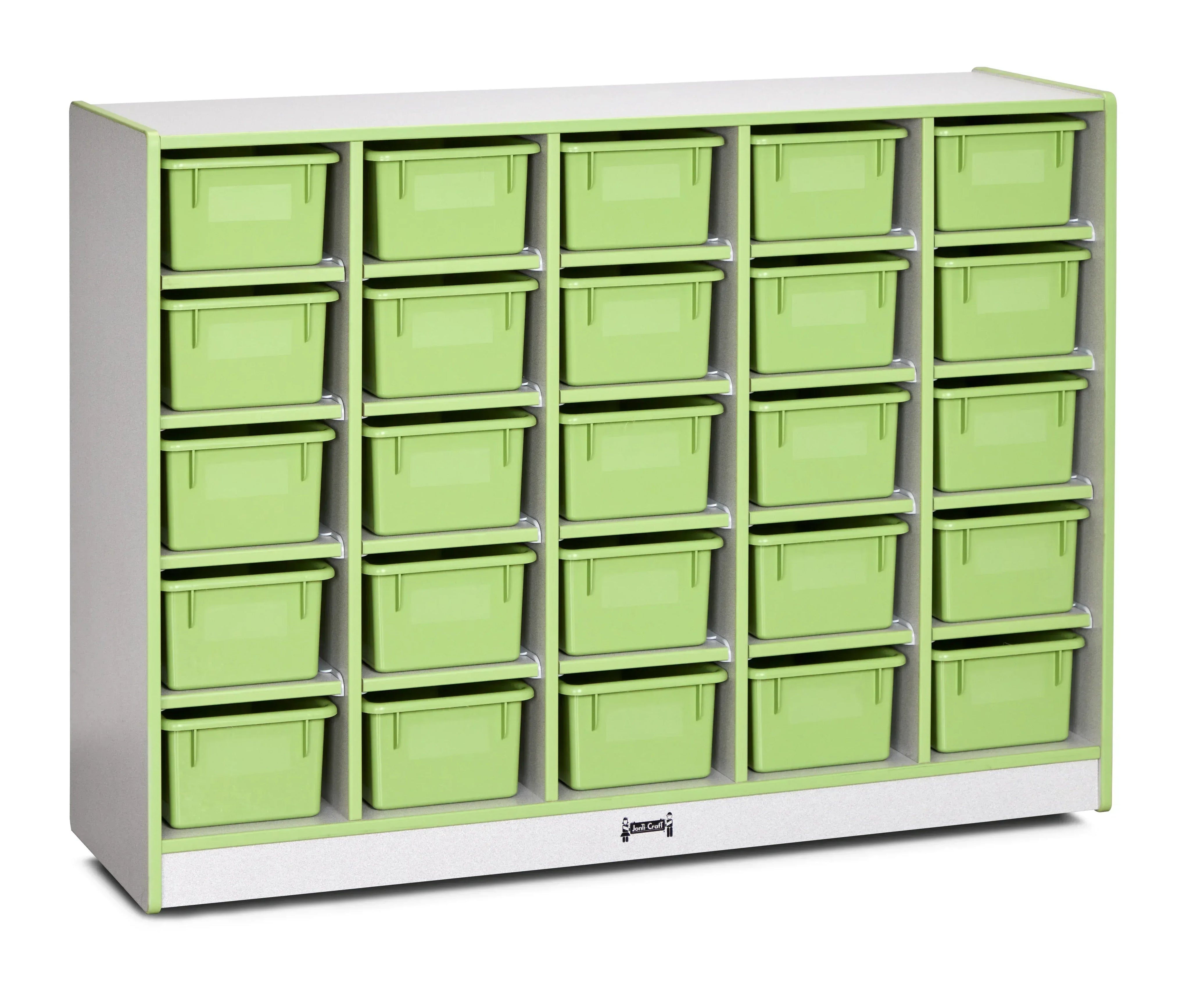 Rainbow Accents® 25 Cubbie-Tray Mobile Storage - without Trays - Key Lime Green