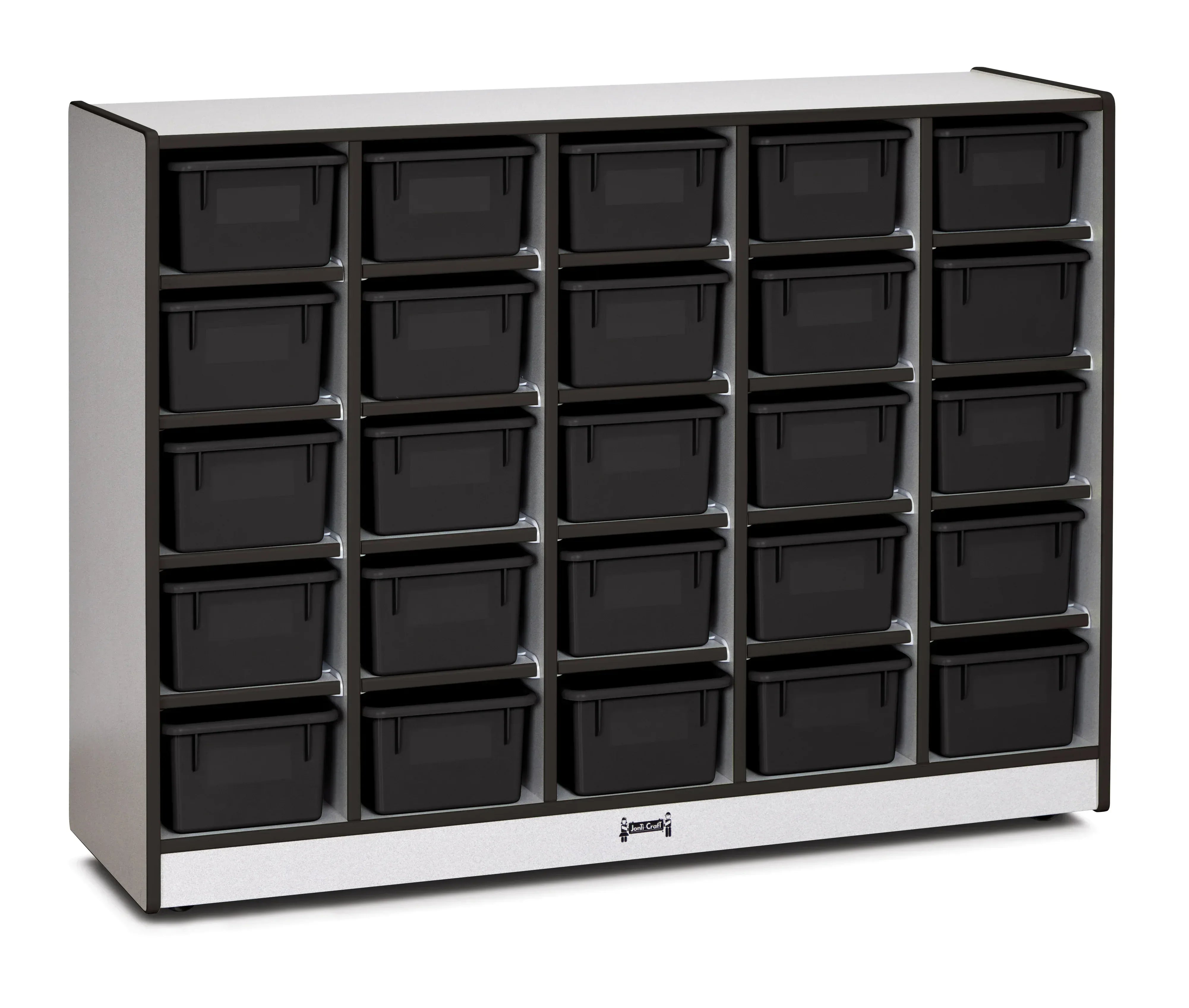 Rainbow Accents® 25 Cubbie-Tray Mobile Storage - without Trays - Black