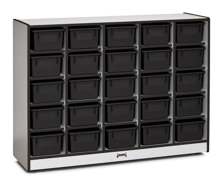 Rainbow Accents® 25 Cubbie-Tray Mobile Storage - without Trays - Black