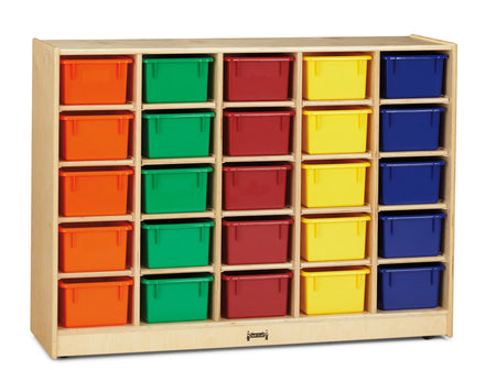 Jonti-Craft® 25 Cubbie-Tray Mobile Storage - with Colored Trays