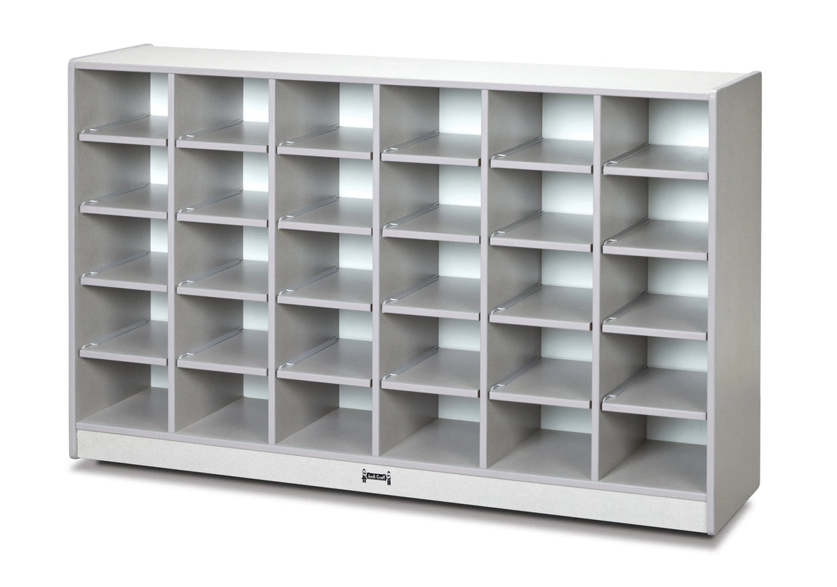 Rainbow Accents® 30 Cubbie-Tray Mobile Storage - without Trays - Gray