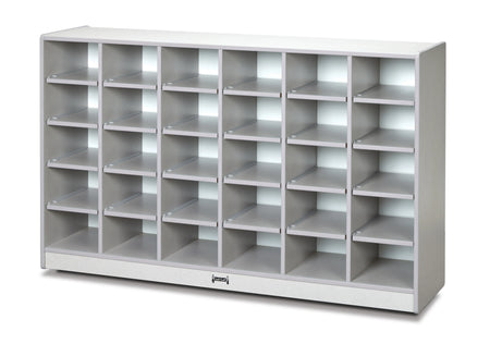 Rainbow Accents® 30 Cubbie-Tray Mobile Storage - with Trays - Gray