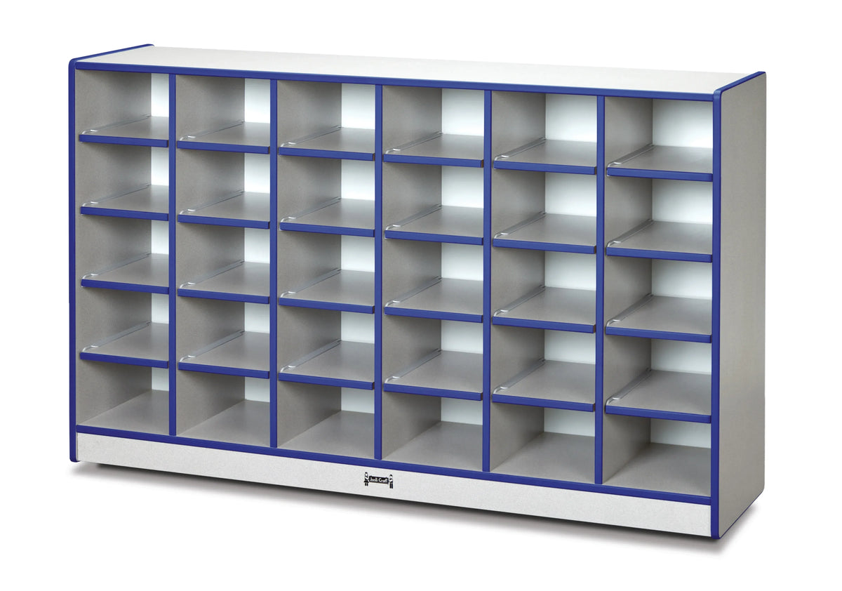 Rainbow Accents® 30 Cubbie-Tray Mobile Storage - without Trays - Blue
