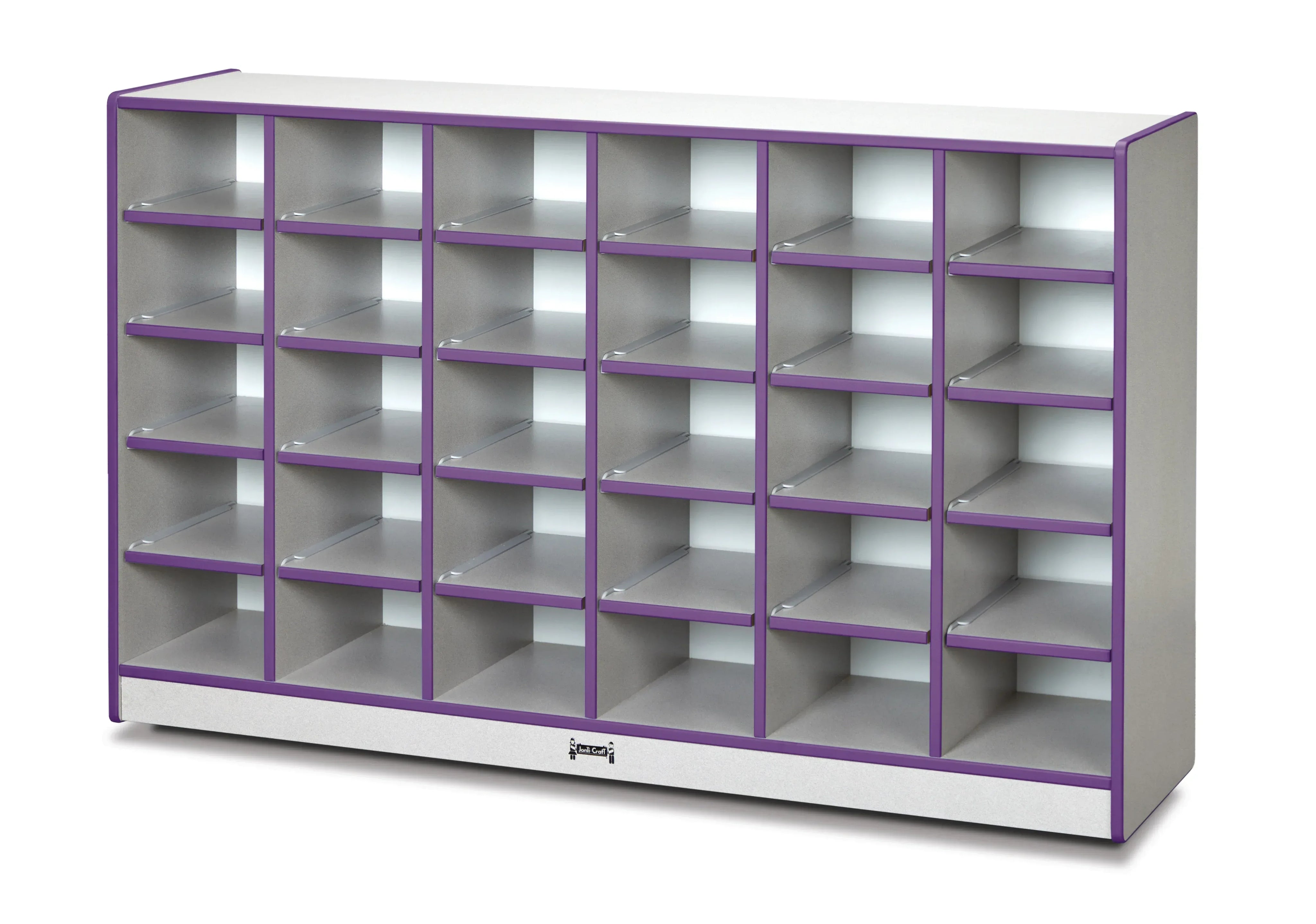 Rainbow Accents® 30 Cubbie-Tray Mobile Storage - with Trays - Purple