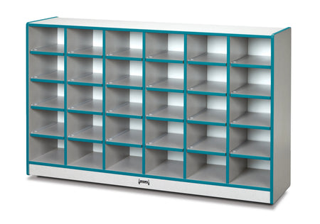 Rainbow Accents® 30 Cubbie-Tray Mobile Storage - with Trays - Teal