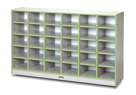 Rainbow Accents® 30 Cubbie-Tray Mobile Storage - without Trays - Key Lime Green