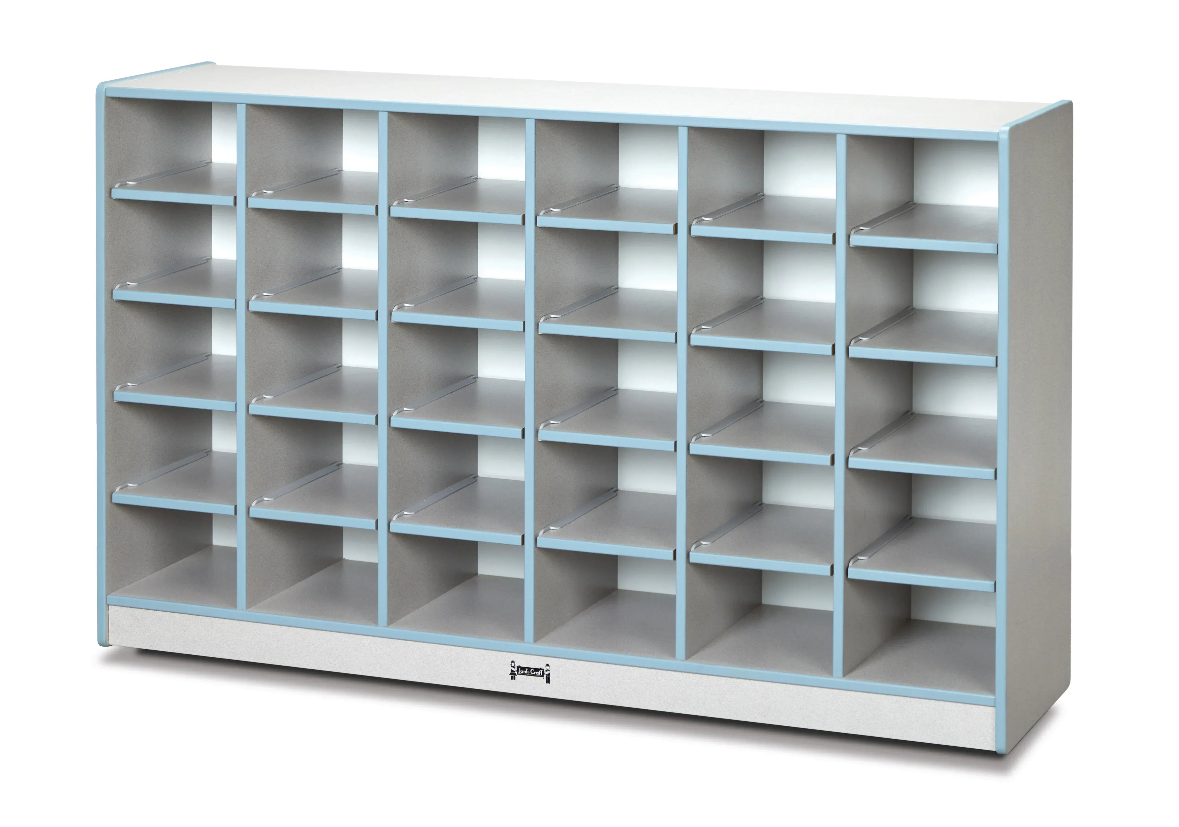 Rainbow Accents® 30 Cubbie-Tray Mobile Storage - with Trays - Coastal Blue