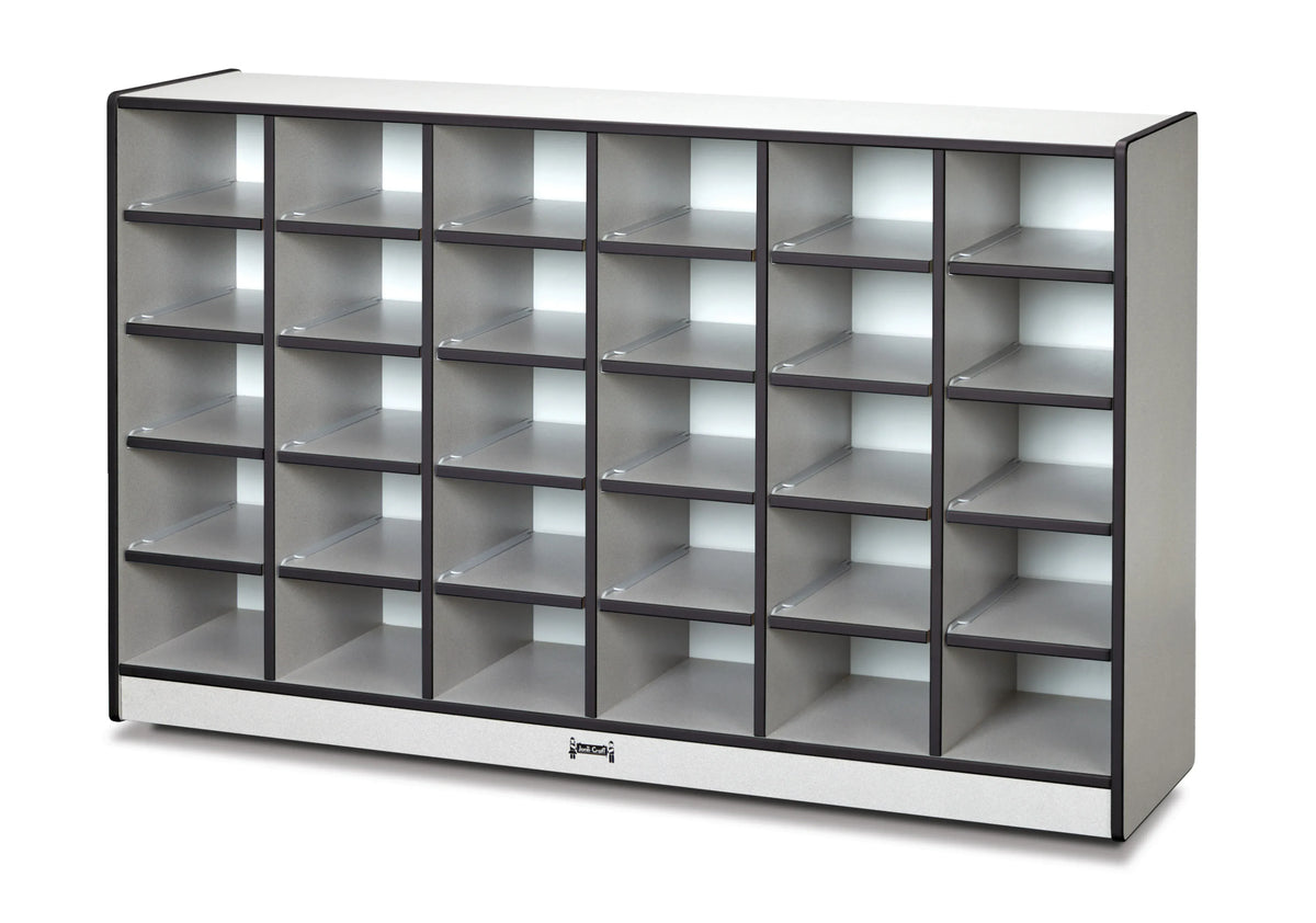 Rainbow Accents® 30 Cubbie-Tray Mobile Storage - without Trays - Black