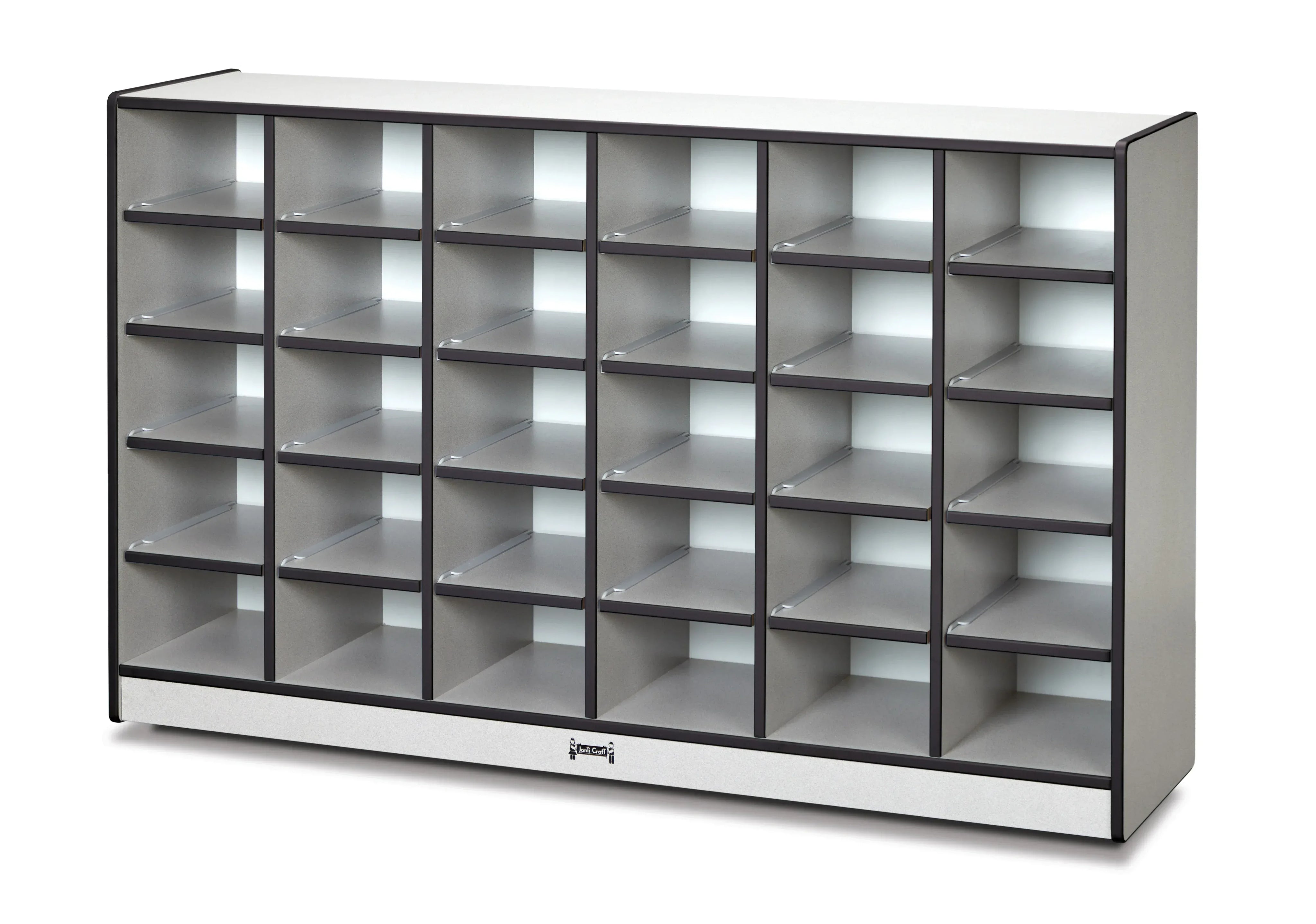 Rainbow Accents® 30 Cubbie-Tray Mobile Storage - with Trays - Black