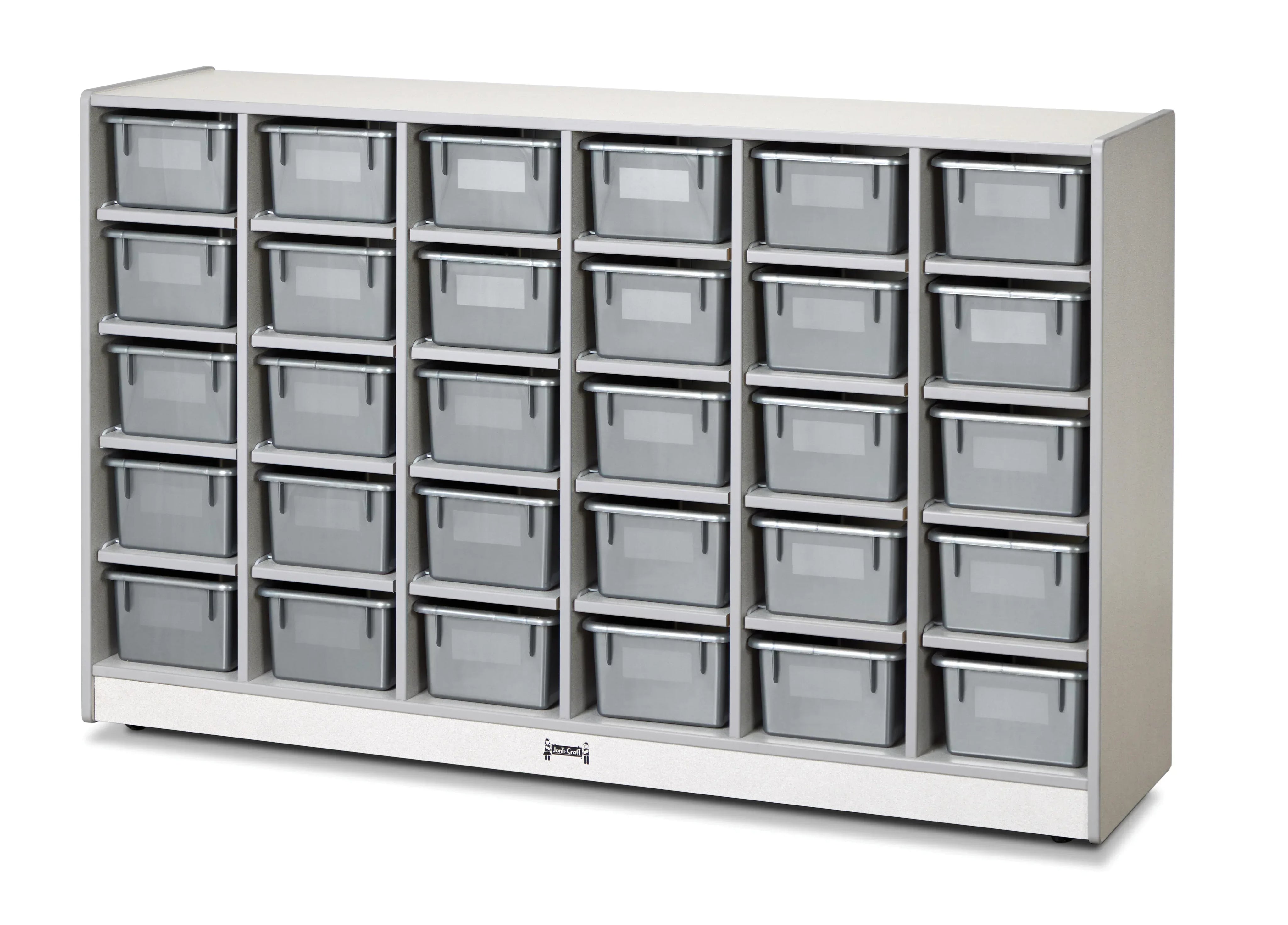 Rainbow Accents® 30 Cubbie-Tray Mobile Storage - without Trays - Gray
