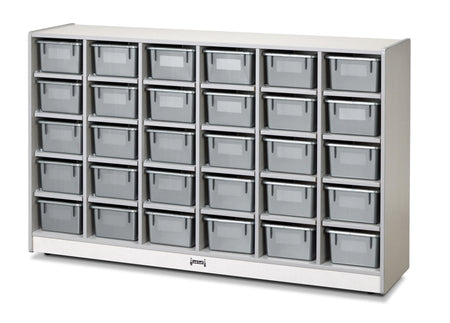 Rainbow Accents® 30 Cubbie-Tray Mobile Storage - without Trays - Gray