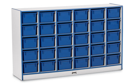 Rainbow Accents® 30 Cubbie-Tray Mobile Storage - with Trays - Blue