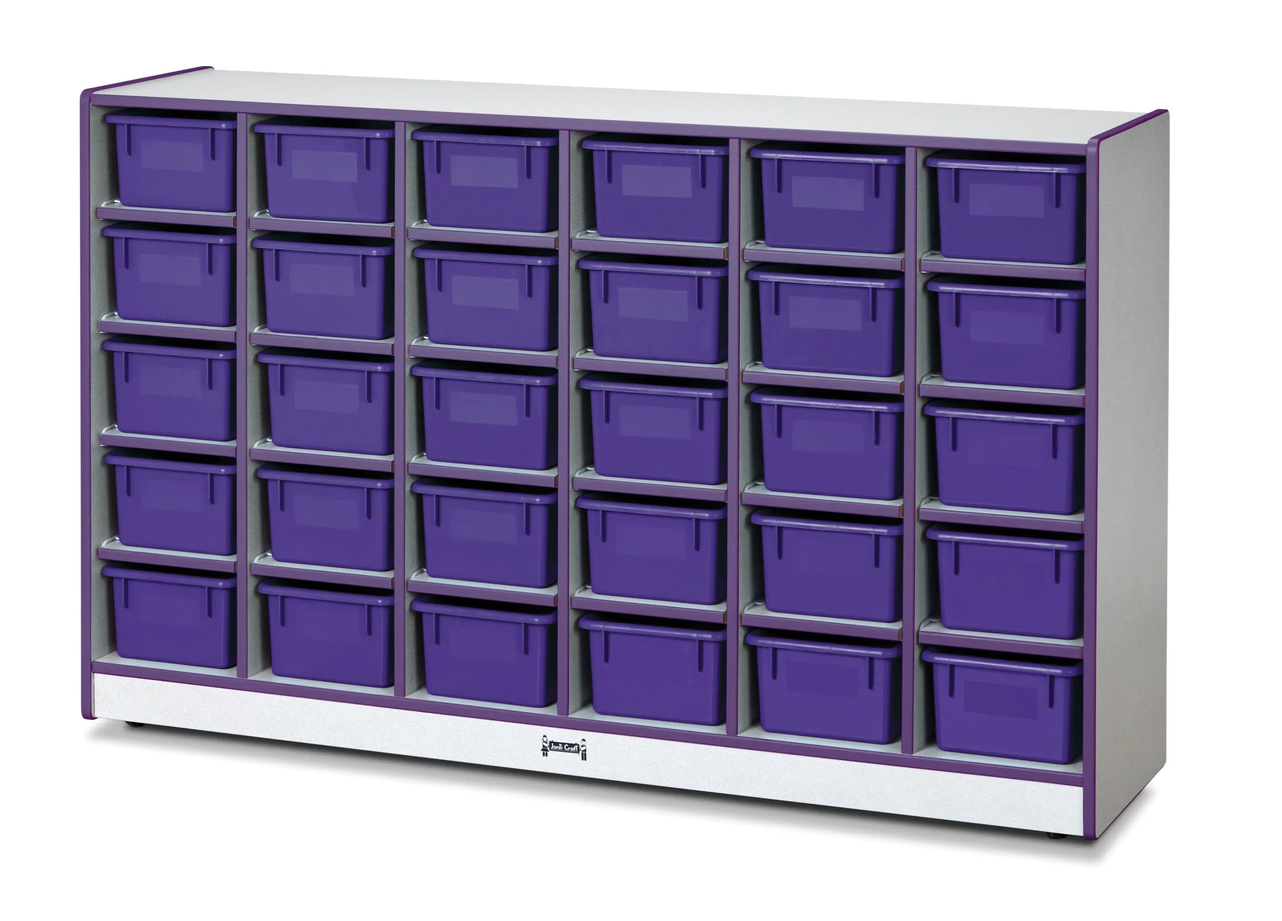 Rainbow Accents® 30 Cubbie-Tray Mobile Storage - without Trays - Purple