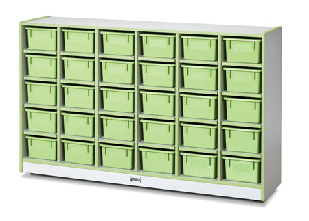 Rainbow Accents® 30 Cubbie-Tray Mobile Storage - without Trays - Key Lime Green