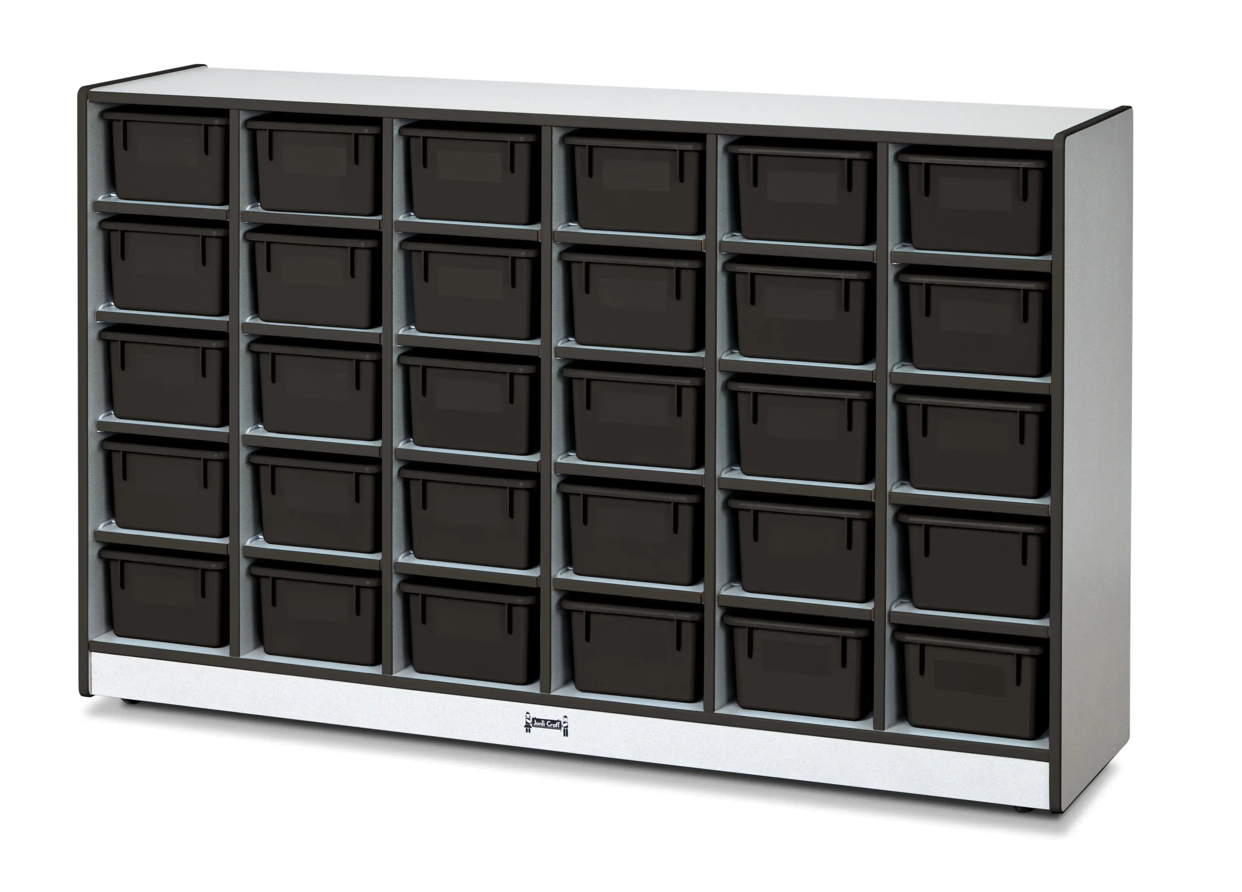 Rainbow Accents® 30 Cubbie-Tray Mobile Storage - without Trays - Black