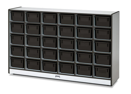Rainbow Accents® 30 Cubbie-Tray Mobile Storage - without Trays - Black