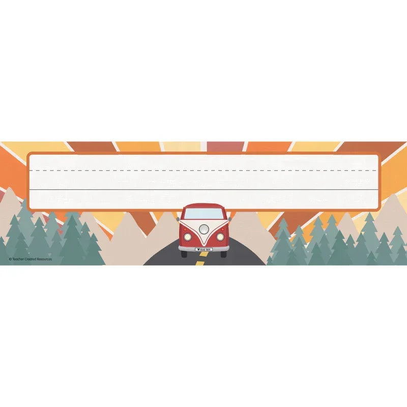 Moving Mountains Road Trip Flat Name Plates, Pack of 36