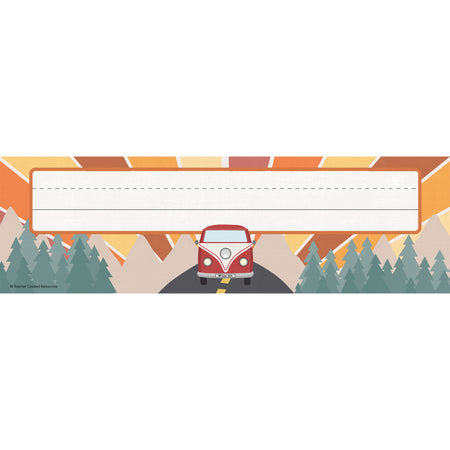 Moving Mountains Road Trip Flat Name Plates, Pack of 36