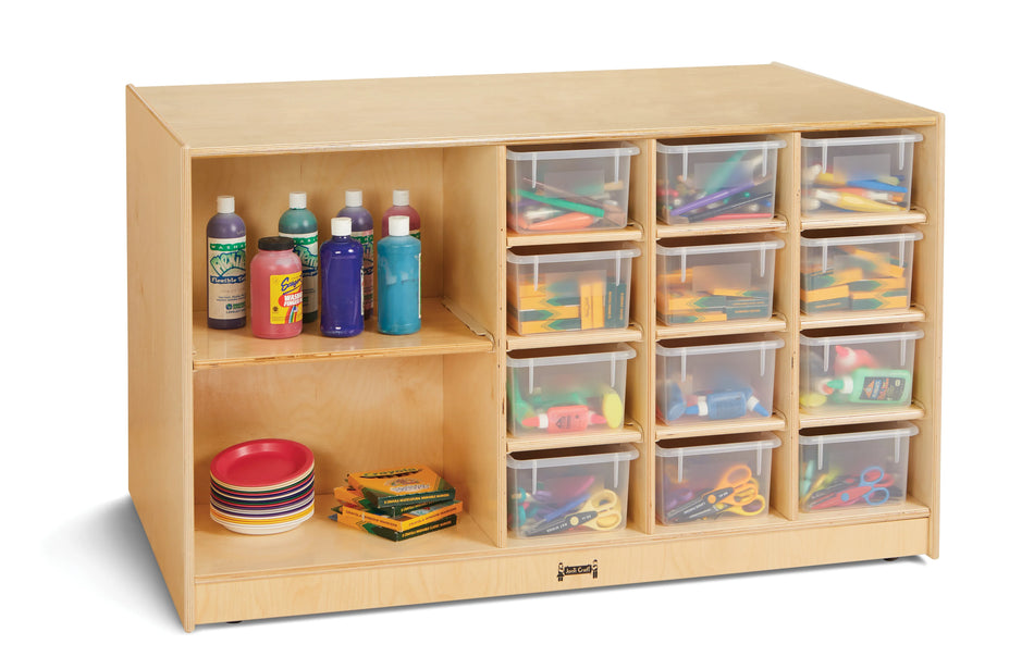 Jonti-Craft® Mobile Storage Island - with Clear Trays