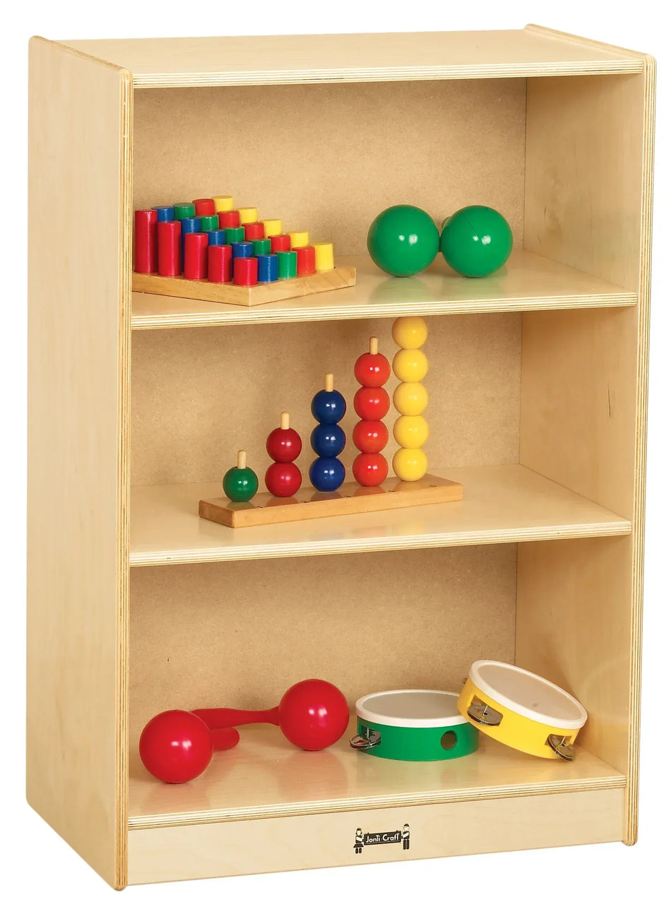 Jonti-Craft® Space-Saver Mobile Straight-Shelf - Magnetic Write-n-Wipe Back