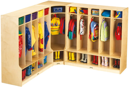 Jonti-Craft® Corner Coat Locker with Step