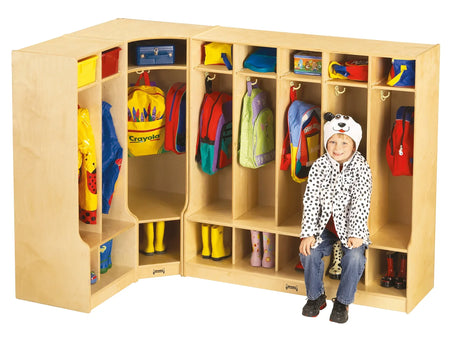 Jonti-Craft® Corner Coat Locker with Step