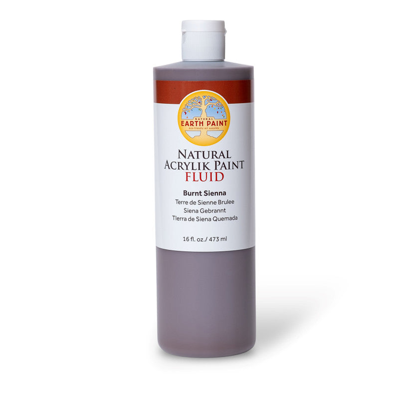 Natural Fluid Acrylik Paint, 16 oz, Burnt Sienna