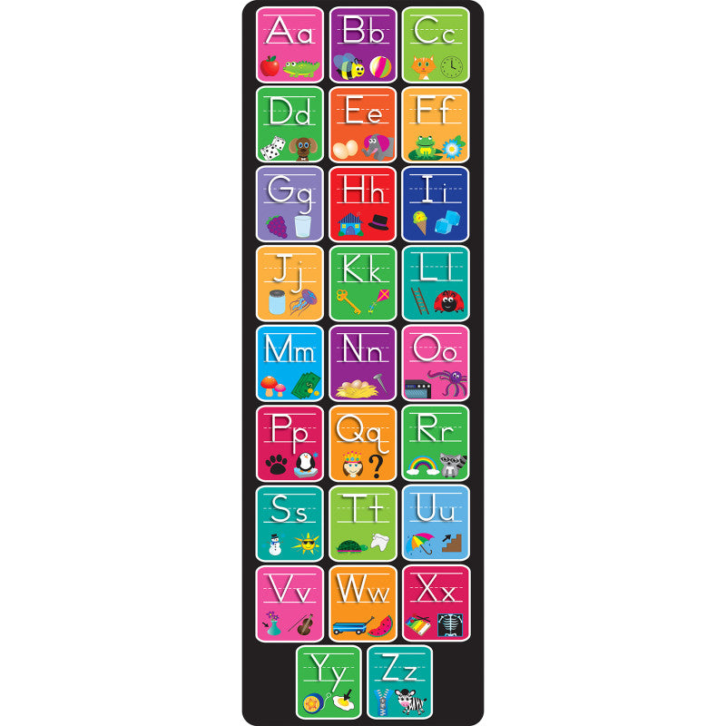 Smart Poly&trade;, The Original Fun Mat&trade;, Mat Runner, 15.5" x 47", Alphabet and Matching Pictures