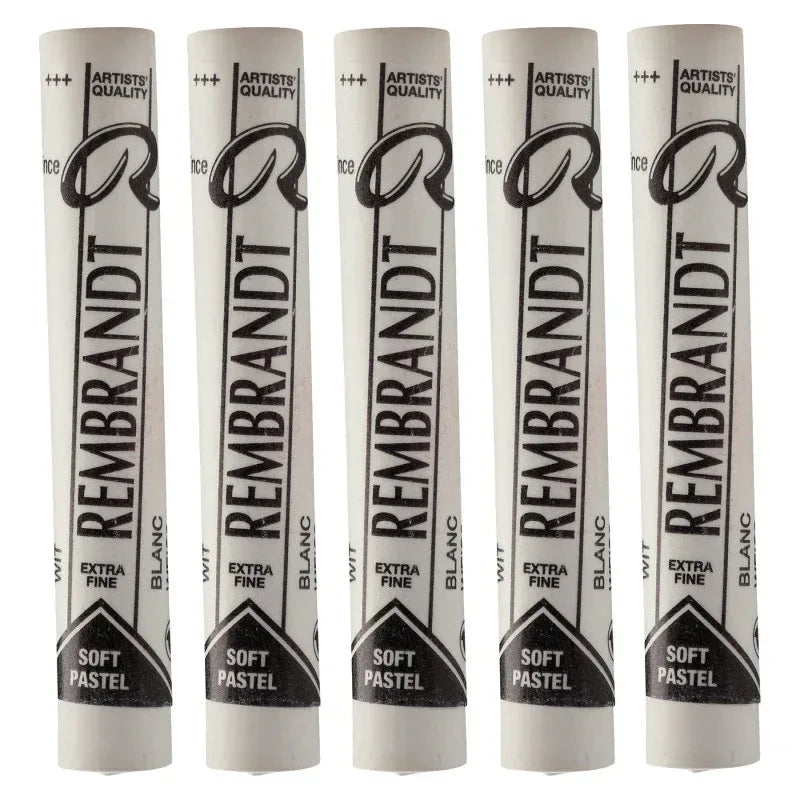 Soft Pastel Single Color Set, White (100.5), 5 Full Sticks