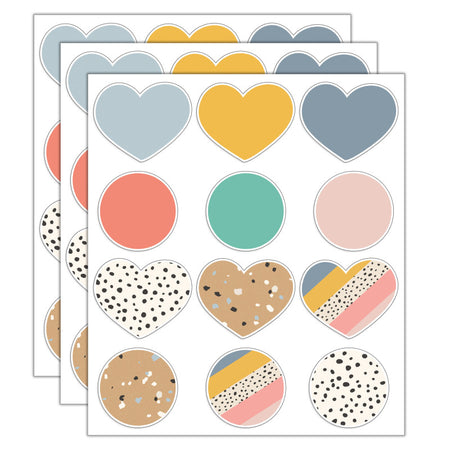 We Belong Hearts & Dots Cut-Outs, 36 Per Pack, 3 Packs