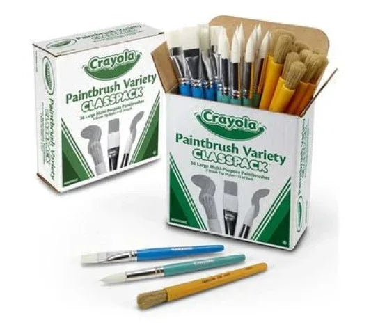 Crayola® Paintbrush Variety Classpack 36 brushes (05-0036)
