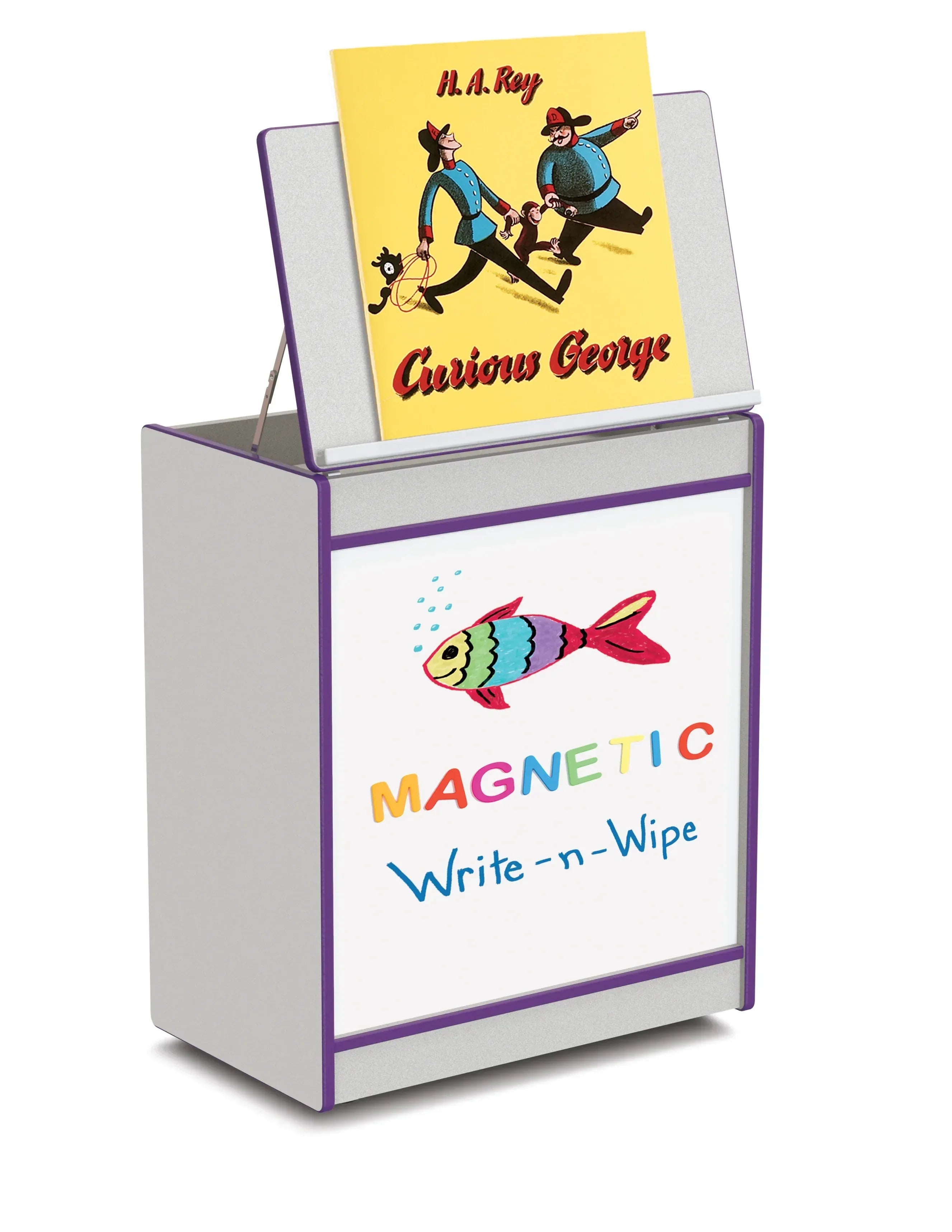 Rainbow Accents® Big Book Easel - Magnetic Write-n-Wipe - Purple