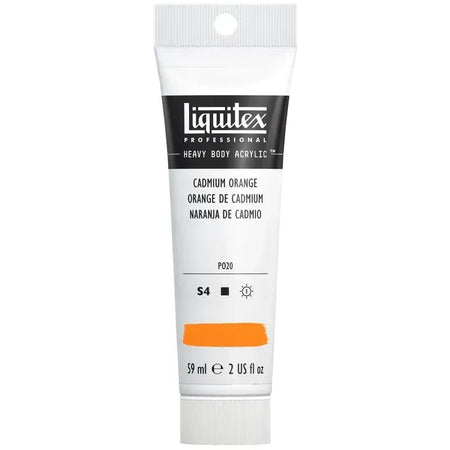 Professional Heavy Body Acrylic Paint, 59 mL Tube, Cadmium Orange