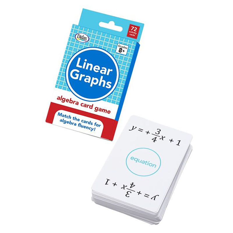 Linear Graphs Algebra Card Game, 90 Cards