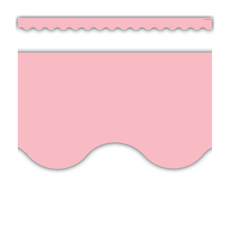 Pastel Pink Scalloped Border Trim, 35 Feet