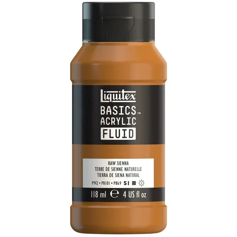 BASICS Acrylic Fluid, 118 mL Bottle, Raw Sienna