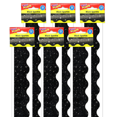 Black Sparkle Terrific Trimmers&reg;, 32.5' Per Pack, 6 Packs