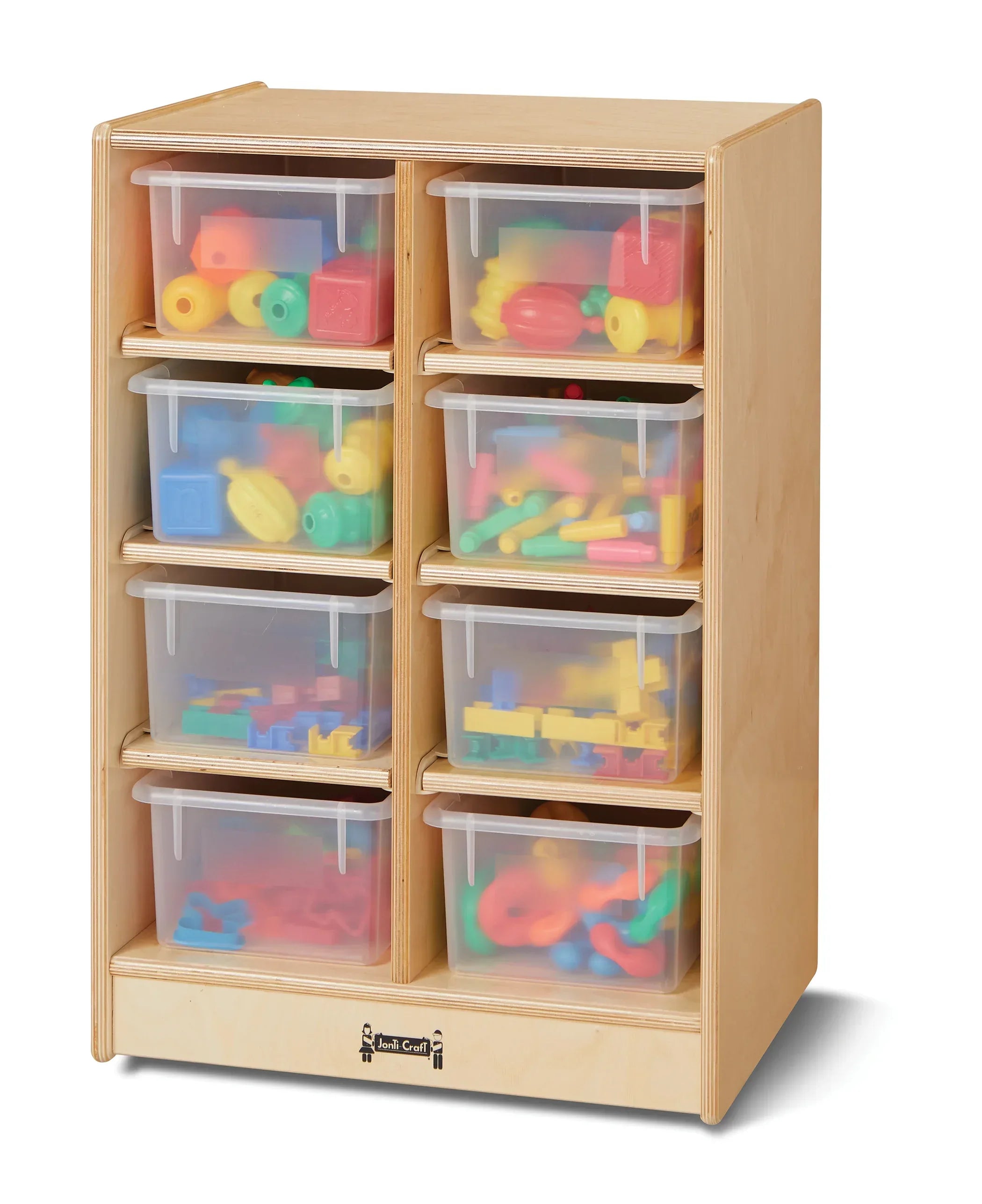 Jonti-Craft® 8 Cubbie-Tray Mobile Unit - with Clear Trays