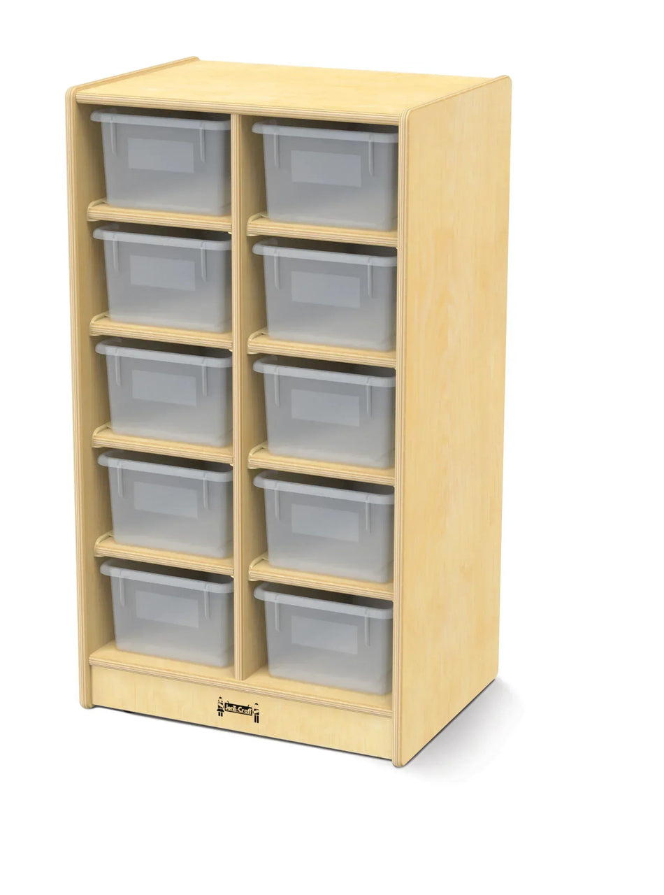 Jonti-Craft® 10 Cubbie-Tray Mobile Unit - with Clear Trays