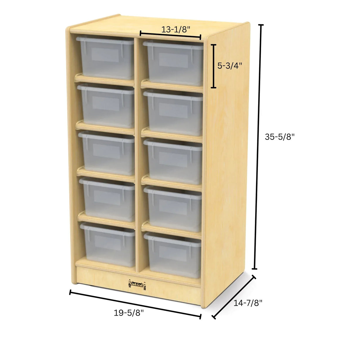 Jonti-Craft® 10 Cubbie-Tray Mobile Unit - with Clear Trays