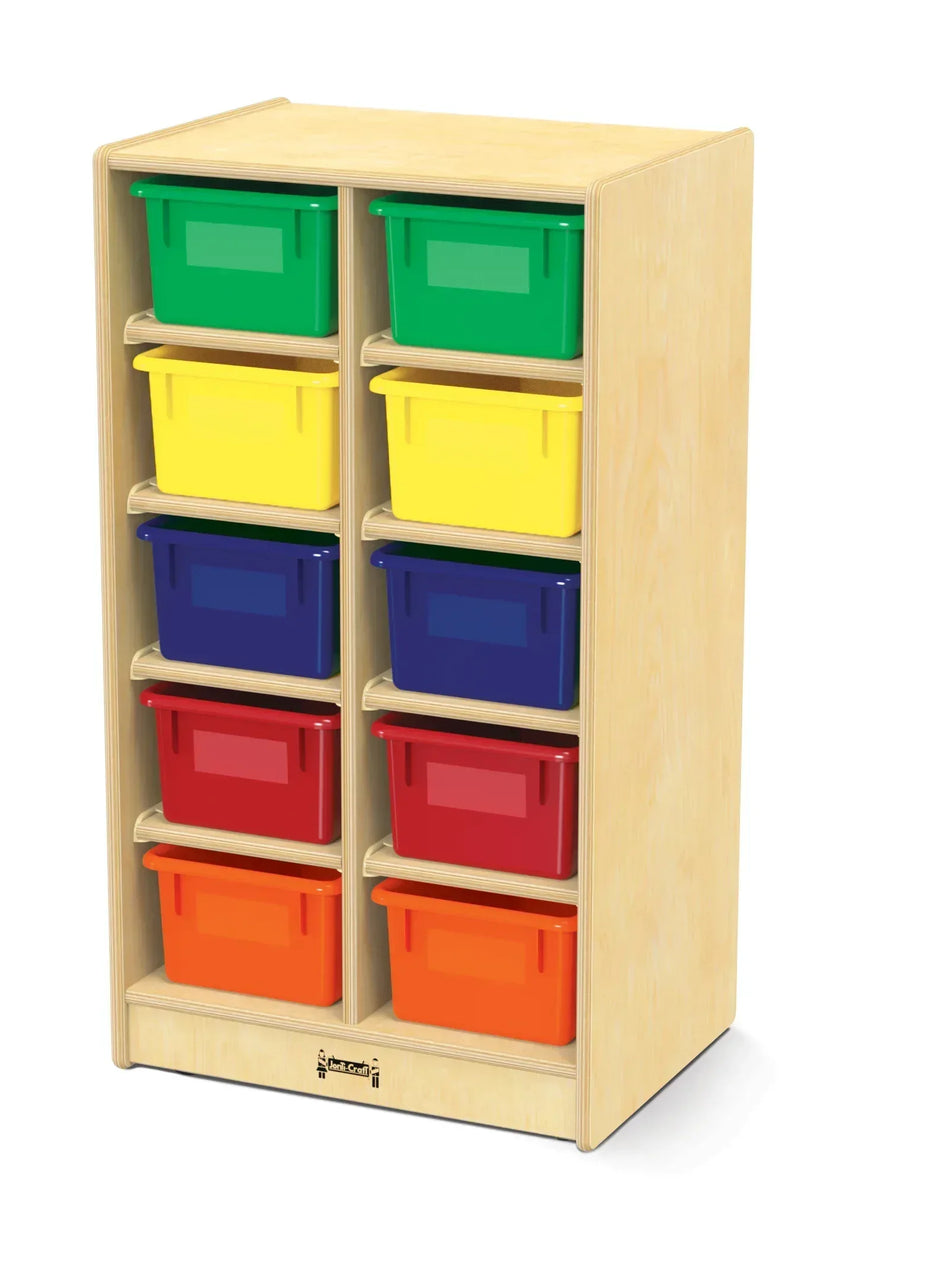 Jonti-Craft® 10 Cubbie-Tray Mobile Unit - with Colored Trays