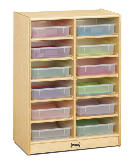 Jonti-Craft® 12 Paper-Tray Mobile Storage - with Clear Paper-Trays
